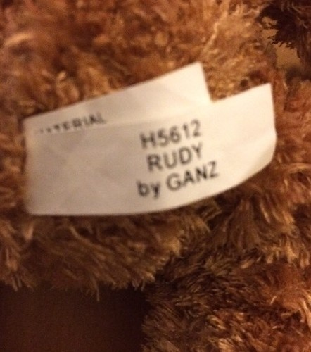 Ganz Brown Bear with Patches Named Rudy 9