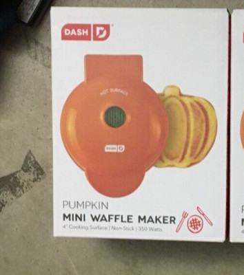 Dash Pumpkin Mini Waffle Maker NEW    ...
