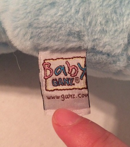 Baby Ganz Light Blue Bear Plush with Rattle 8