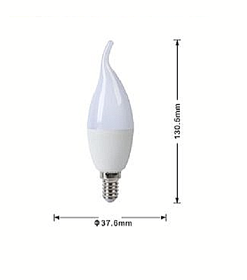 Set 12 Lampadine Led C37-08C E14 8W 3000K a Goccia Bianca Luce Naturale Uni 1