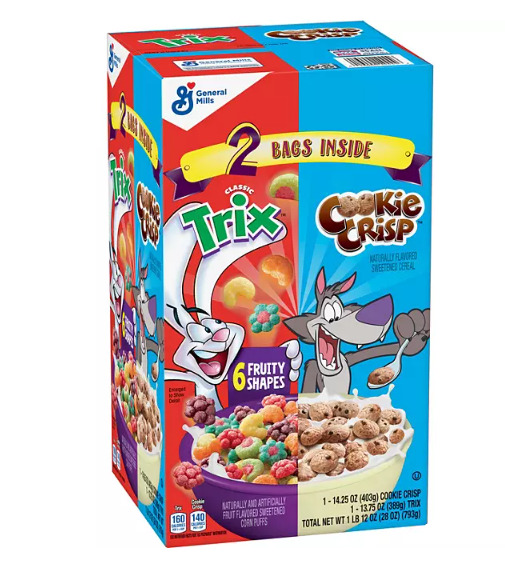 Trix & Cookie Crisp Cereal, Variety Pack (28 oz., 2 pk.) FREE SHIPPING
