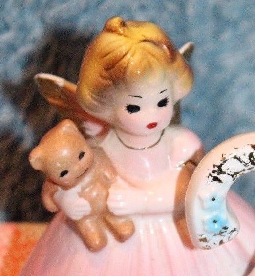 Josef Original Vintage Girl with Teddy Bear & Number 2 The Second Year