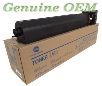 A3VU030/TN712K,TN-712K Original OEM Konica Minolta Toner, Black Genuine Sealed
