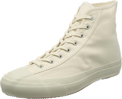 Moonstar Fine Vulcanized Gym Classic Hi Sneaker White Canvas Made in Japan