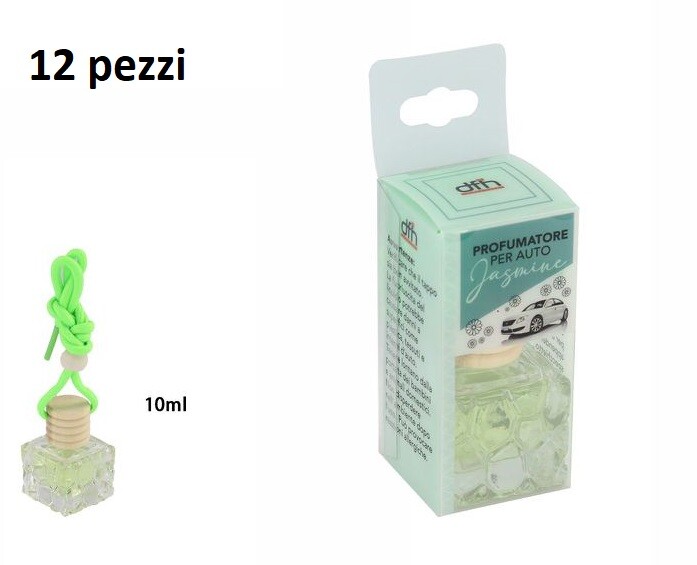 Set 12 Pezzi Boccetta Profumatore Profumo Deodorante Auto Fragranza Jasmine dfh