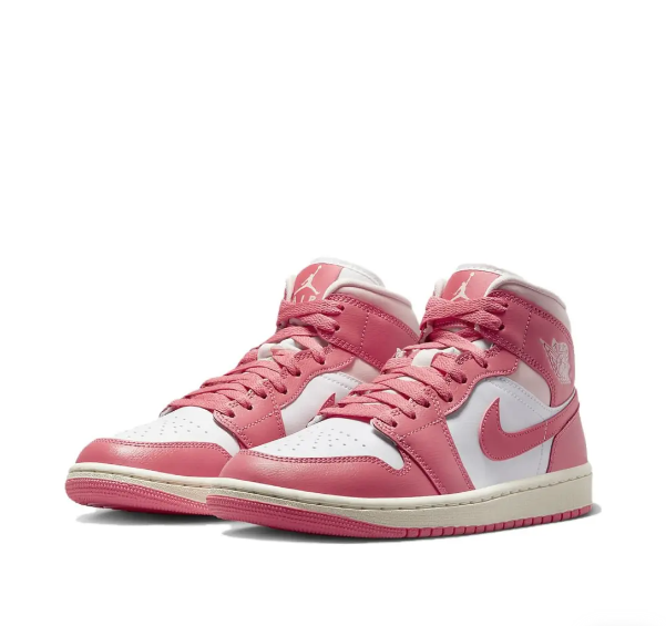 Nike Air Jordan 1 Mid Pink Strawberries and Cream Women's