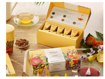 TEA FORTE, ''Paradis'' Tea Tasting Assortment Presentation Box of 20 Tea Infusers
