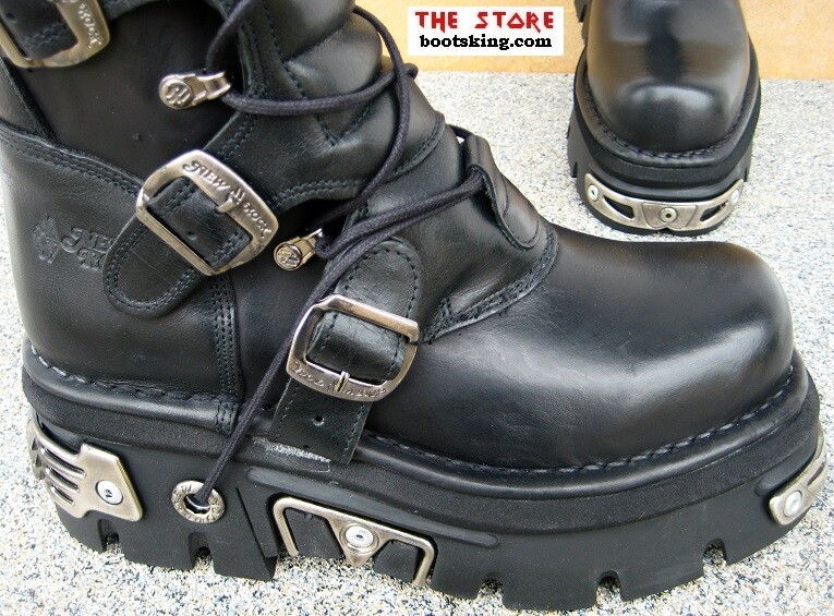 NEW ROCK BOOTS ROCK BOOTS CHEWABACA 272-S1 GOTHIC BIKER SCHWARZ GRÖSSE 38 BIS 46