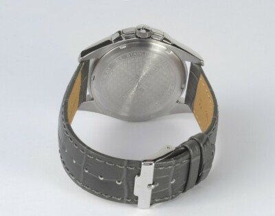 Pre-owned Jacques Lemans 'classic' Chronograph Date Watch 10atm 42mm Case Grey Strap& Dial