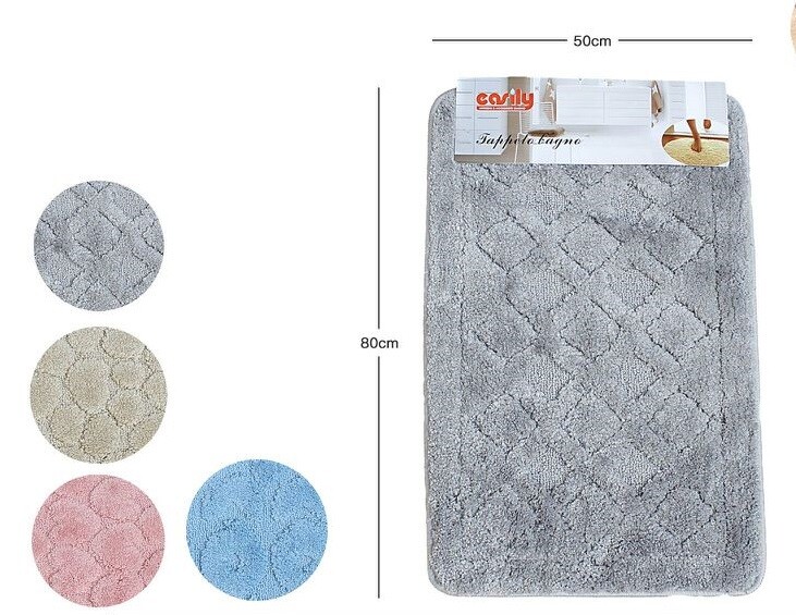 Tappeto Tappetino Antiscivolo Per Bagno Arredo 50x80cm 10231 dfh