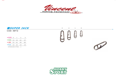 2 CONF.  SUPER JACK VINCENT SIZE 2 - TEST 30 KG MOSCHETTONE RAPIDO SPINNING