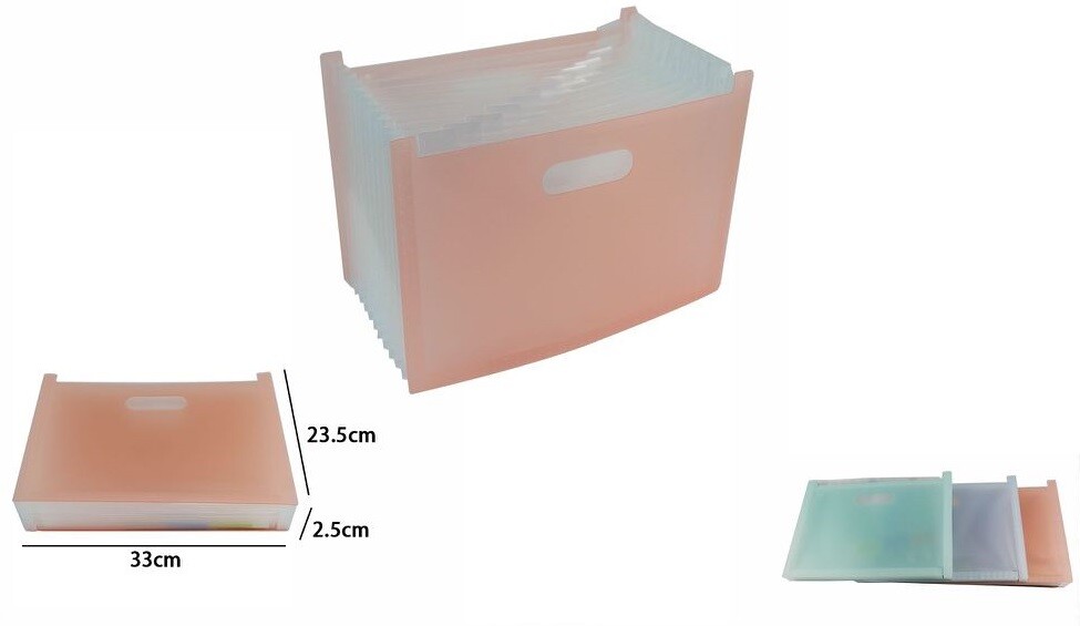 Organizer Porta Documenti Fogli A4 Tasche Interne Fisarmonica Colorato dfh