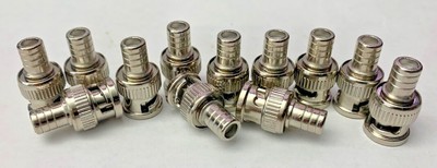 Coax Crimp Connector  BNC to RG-6, RG-58, RG-59 DC-25 .215 id, .259 id, .284 id