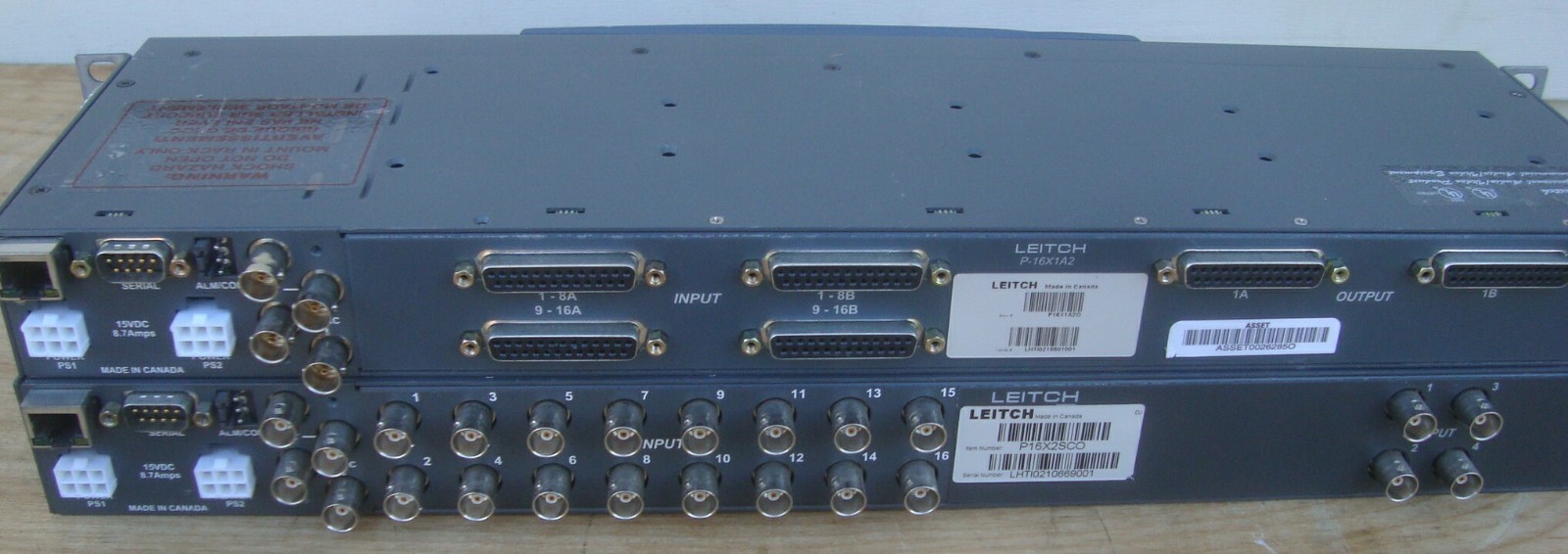 Leitch P-16X1A20 P-16X2SCO Video Distribution Broadcast Router Matrix Switcher