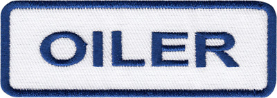 Patch - Oiler Name Tag Train Railroad Retro 3.5'' Embroidered Sew Iron On #16306