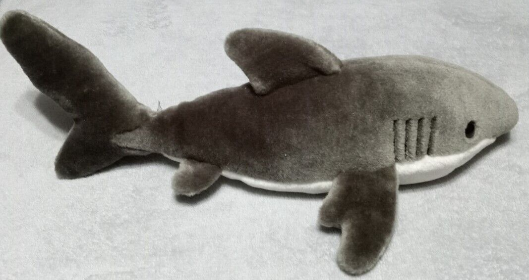 Aurora World USA Gray Shark Plush Stuffed Animal Toy GUC