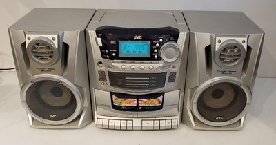 JVC Boom Box PC-XC370 Gettoblaster Stereo Bass Speaker AUX Tape CD Changer Radio
