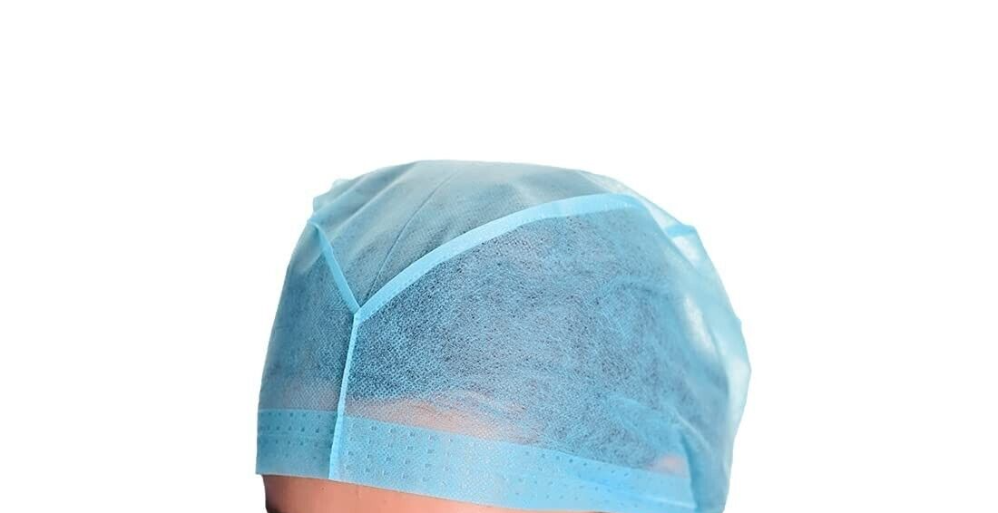 Disposable Surgeon Cap - Pack of 200, Universal Size Head