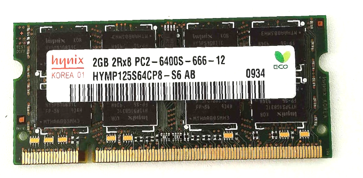 Hynix 🔧 2GB DDR2-800 PC2-6400S SO-DIMM Laptop RAM 🟥 ☆