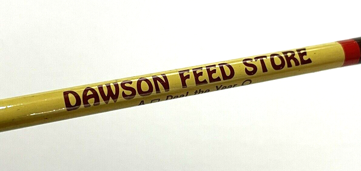 Dawson Feed Store Dr Salsbury Bulpitt IL c.1940s Thin Skinny Wooden Pencil