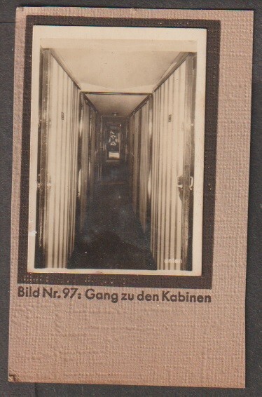 Germany 1932's Zepplin Corridor to The Cabins photographic Ciggarette card