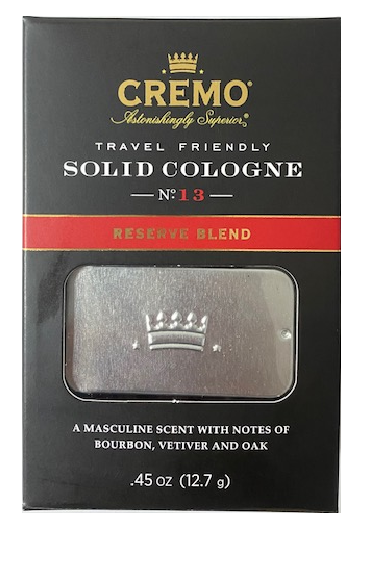 Cremo Travel Friendly Solid Cologne, No 13 Reserve Blend, 0.