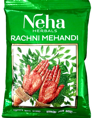 Neha Henna Mehndi Powder Natural Herbal Temporary Tattoo Paint - 15g(Pack of 10)