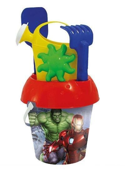 Secchiello Avengers Con Accessori Giochi Mare Bambini Innaffiatoio Paletta sar