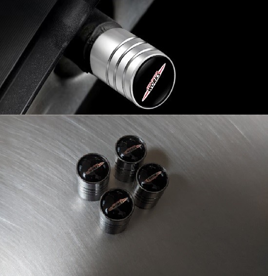 F55 MINI Cooper S JCW Metal Cylinder Dust Valve Cap Covers Silver