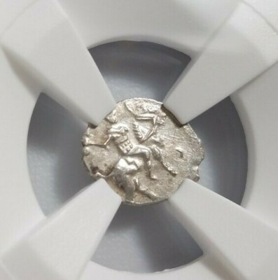 Ivan IV The Terrible Russia NGC UNC Details Silver Denga 1533-1584 Horse Tyrant