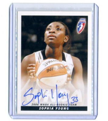 Sophia Young 2007 WNBA Rittenhouse Archives Certified On Card Autograph Auto