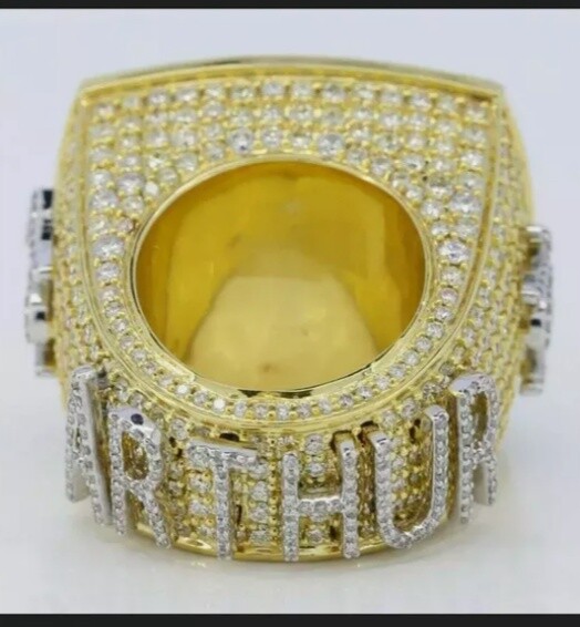 Pre-owned Online0369 Men Customized Name Rd Cubic Zirconia 2.98ct Rd Cubic Zirconia Ring Silver In White