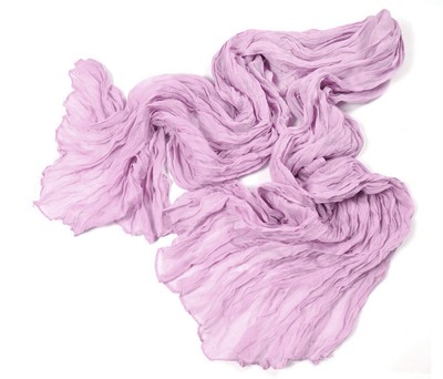 03 Womens Gilrs Soft Crinkle Long Pure Candy Scarf Wrap Shawl Stole Light Purple