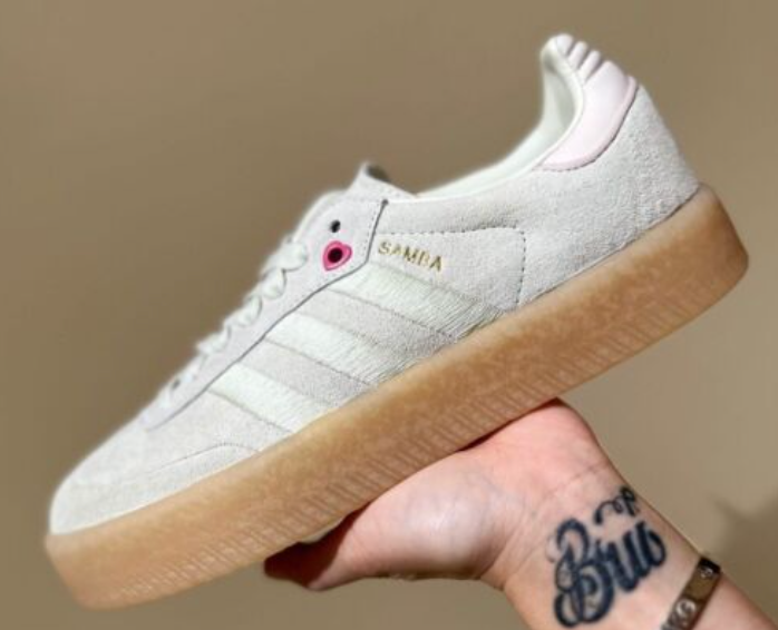 Pre-owned Adidas Originals Bnib Adidas Sambae Valentine Edition Tan/pink/gum - Womens 8.5