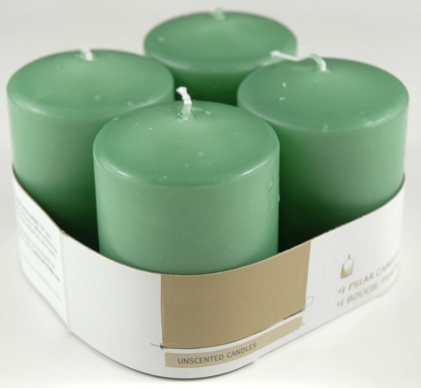 Set 4 Pezzi Candele Profumate Fragranza Mela Verde Decorazione Votive dfh