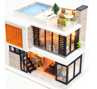 Diy dollhouse with pool cheap