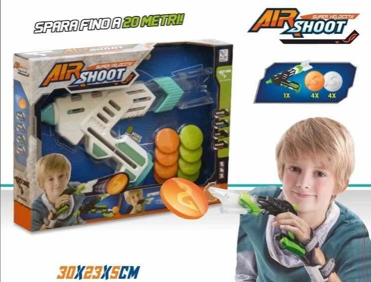 Air Shoot Pistola Lancia Dischi Gioco Giocattolo Bambini sus
