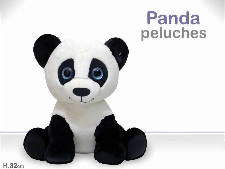Peluche Pupazzo Panda Seduto 32cm Gioco Giocattolo Bambini sus