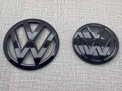 New Glossy Black Front and Rear Badge Emblem for VW MK7 GTI GOLF7 set 5G0853601