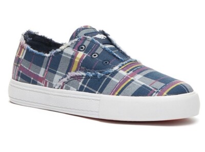Rocket Dog Blue & Pink Afina Patchwork Canvas Sneaker Women 10M