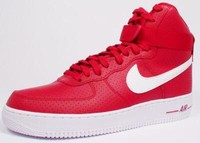 Nike Air Force 1 High Gym Red Perforated 2019