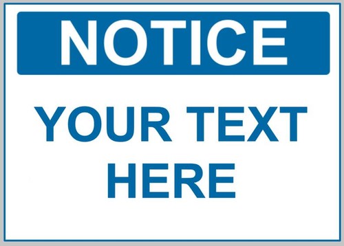 Personalised  Custom Warning Sign Self Adhesive Warning Sticker