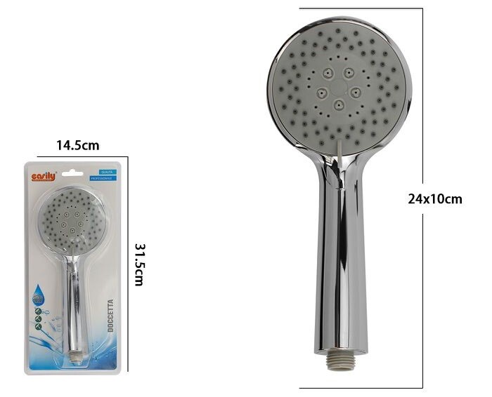 Bagno Doccetta Doccino Soffione Doccia Cornetta Rotondo Moderno 69323 dfh