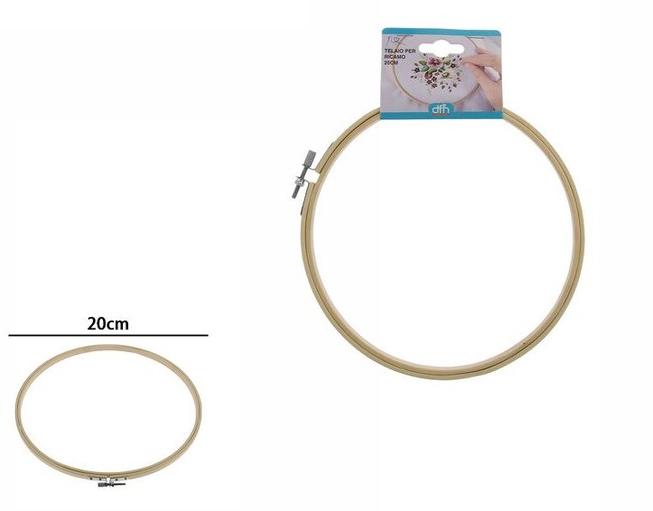 Telaio Circolare Da Ricamo In Legno Con Vite Diametro 20cm dfh