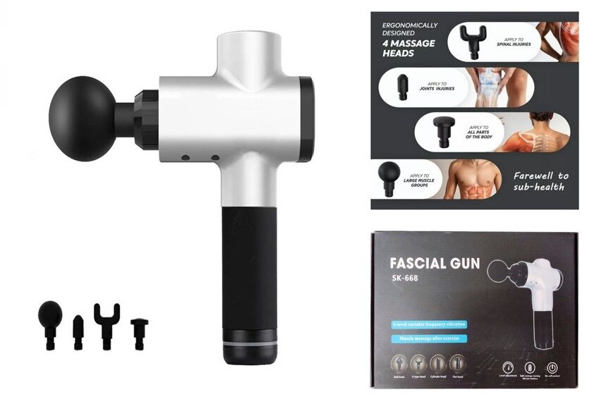 Massaggiatore Portatile Fascial GUN Muscoli Dolori Addominali Schiena cir