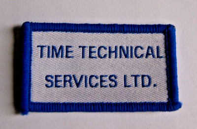 Time Technical Services Ltd Small PATCH  Logo NEW Rare Wilmington LLC