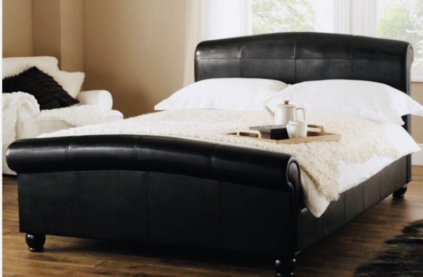 Superking size Sleigh bed frame in Milton Keynes, Buckinghamshire