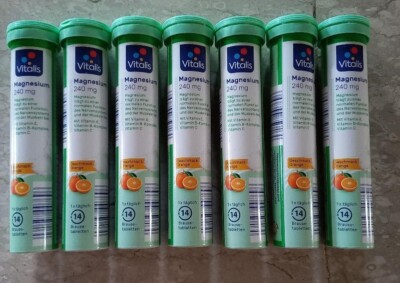 7 x Vitalis Magnesium 240 mg Brausetabletten - Geschmack orange
