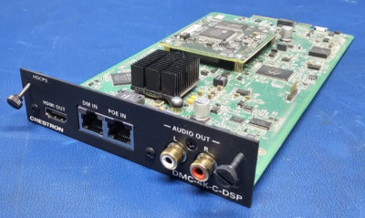 Crestron, DMC-4K-C-DSP HDCP2 HDBaseT 4K DigitalMedia 8G+ Input Card Downmixing.