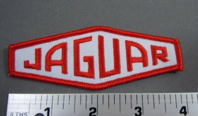 JAGUAR  Iron-On British Automotive Car Patch 4" Red/White Vintage Logo